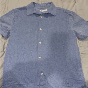Zara Blue Casual Button Down Shirt